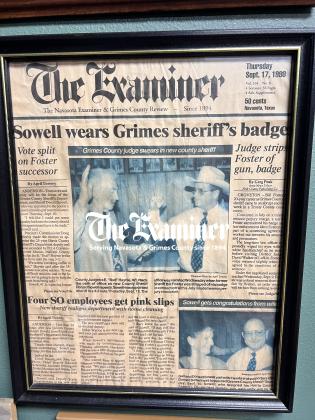 Grimes County Sheriff Don Sowell celebrated his 25-year anniversary Sept. 10, making him the longest serving sheriff in Grimes County.